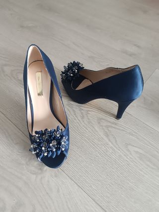 Conjunto Zapatos y Bolso Fiesta Azul