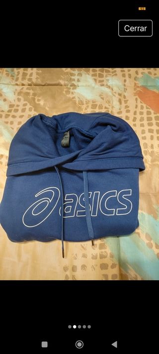 Sudadera con capucha Asics azul marino