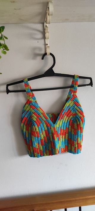 Top Crochet Multicolor Talla Única