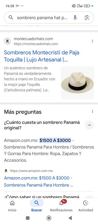 Sombrero Panamá Beige