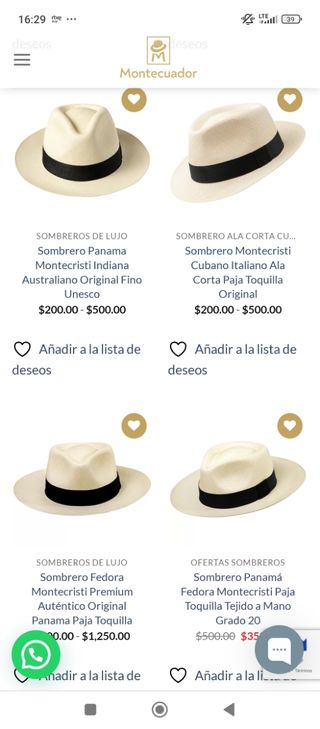Sombrero Panamá Beige