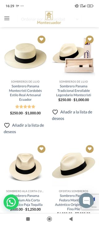 Sombrero Panamá Beige