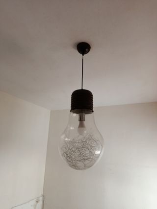 Lámpara colgante bombilla cristal