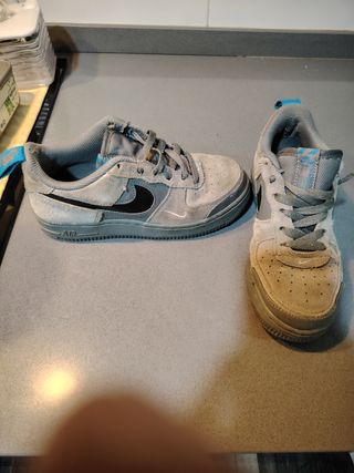 Nike Air Force 1 Zapatillas Grises y Azules