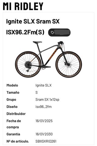 Bicicleta Ridley Ignite SLX