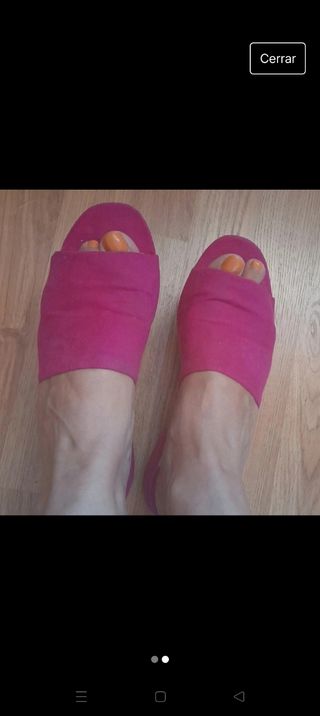 Sandalias planas Stradivarius Fucsia
