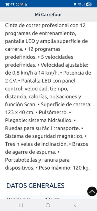 Cinta de Correr Cecotec Runnerfit Sprint
