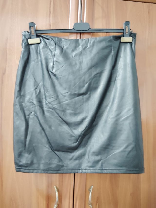 Falda charol asimétrica SHEIN XL