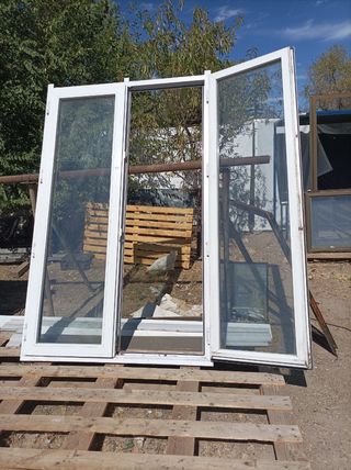 Puerta doble PVC blanca