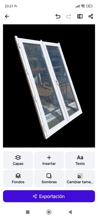 Puerta doble PVC blanca