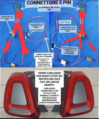 FARI RESTYLING 2025 FIAT 500
INCLUSO CABLAGGIO