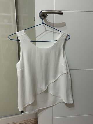 Blusa Bershka Blanca Talla S