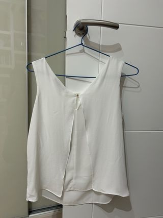 Blusa Bershka Blanca Talla S