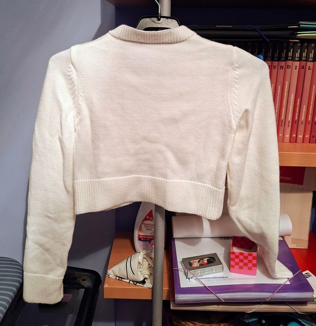 Maglione in maglia bianca Zara Crop