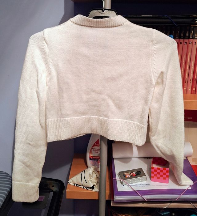 Maglione in maglia bianca Zara Crop