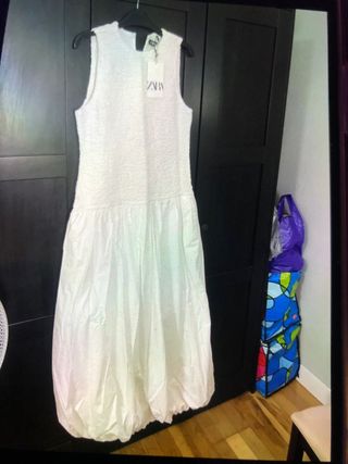 Vestido Zara blanco sin mangas
