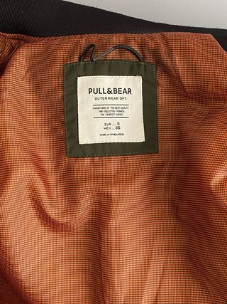 Chaqueta Bomber Pull&Bear Verde Talla S
