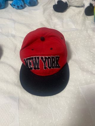 Gorra New York Roja y Negra