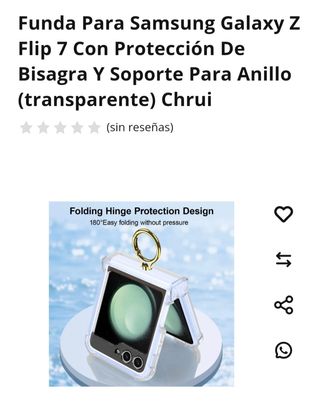 Funda Samsung Galaxy ZFlip 7 Transparente