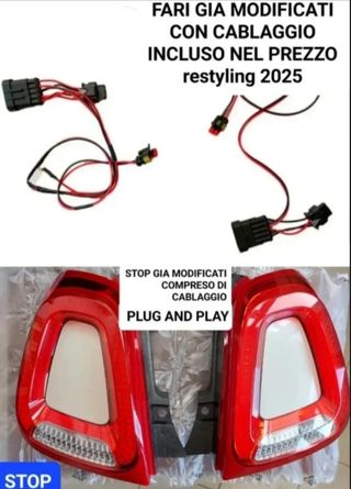 Fari Fiat 500 con cablaggio