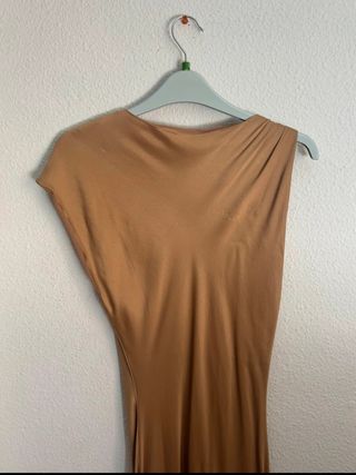 Vestido Zara Marrón chapagne  Talla M