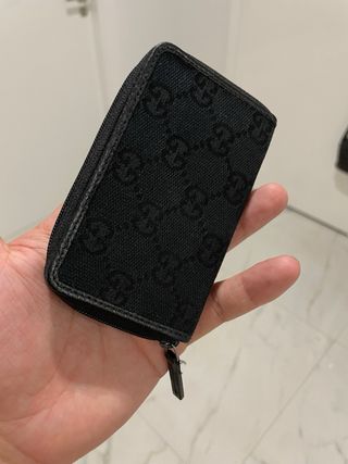 Monedero Tarjetero Gucci GG Monogram Negro