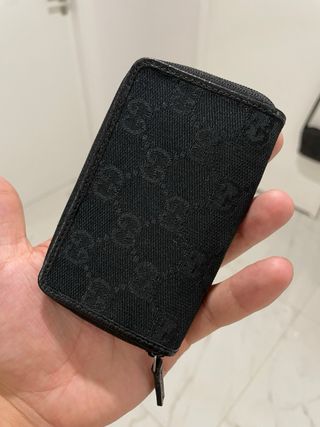 Monedero Tarjetero Gucci GG Monogram Negro