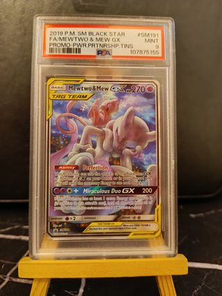 Mewtwo & Mew GX SM191 PSA 9 Mint