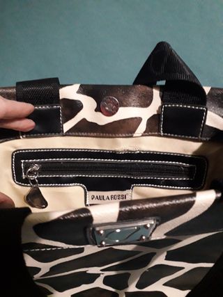Bolso de mano con estampado de jirafa