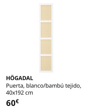 Puerta Billy HOGADAL Blanco/Bambú NUEVA
