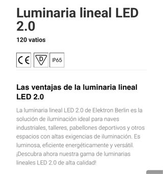 Lámpara Luminaria LED Lineal 120W 4000K IP65