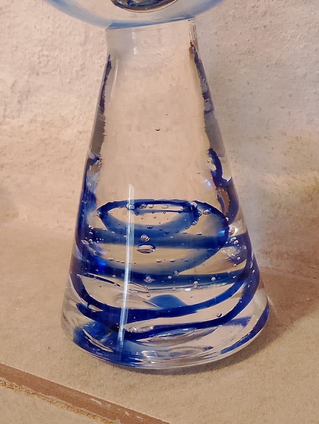 Posacenere Murano Blu Trasparente