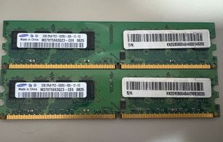 2 Módulos RAM Samsung 2GB DDR2 PC2-5300U