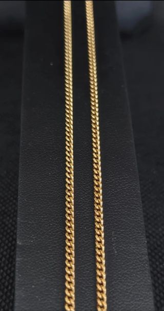Cadena Barbada maciza de Oro 18k