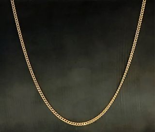 Cadena Barbada maciza de Oro 18k