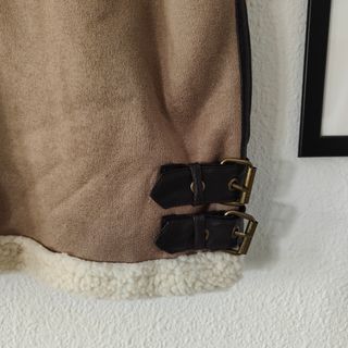 Chaleco borrego y ante oversize 