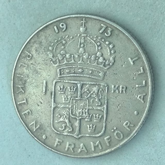 10-04112-Suecia  1 Krona ( 1 corona ) -  1973