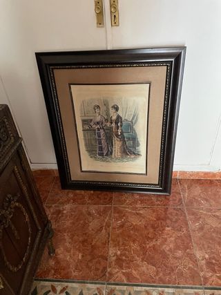 Cuadro decorativo con marco de madera