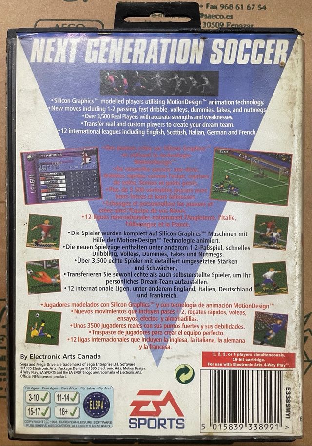 FIFA 96 Mega Drive EA Sports
