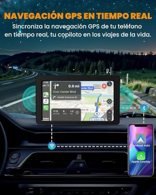 Reproductor Coche CarPlay y Android Auto