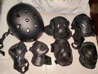 Kit de Protección Cascos,rodilleras,coderas y mano