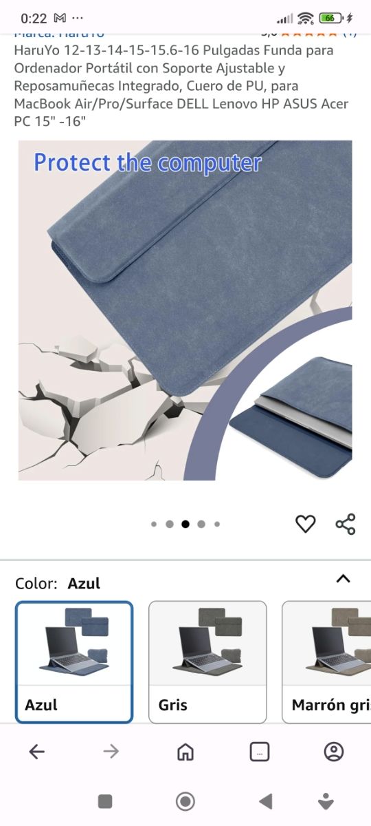 Funda Portátil HaruYo 12-16 Azul