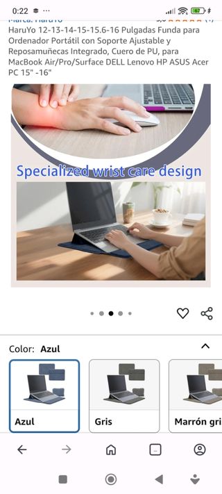 Funda Portátil HaruYo 12-16 Azul