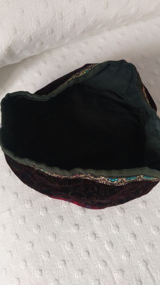 Sombrero Nepalí Terciopelo Bordado Dragones