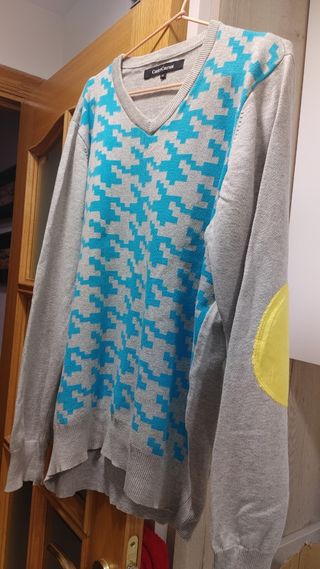 Jersey Contre Courant Gris y Azul Talla XL