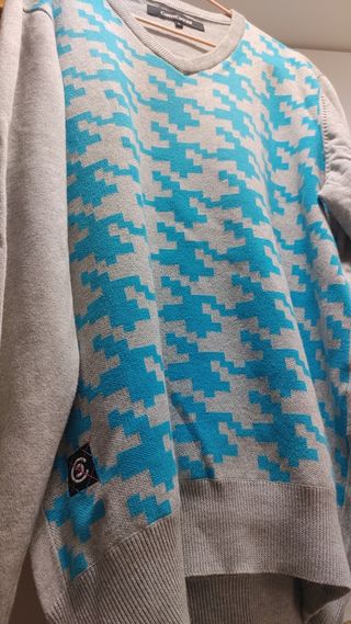 Jersey Contre Courant Gris y Azul Talla XL