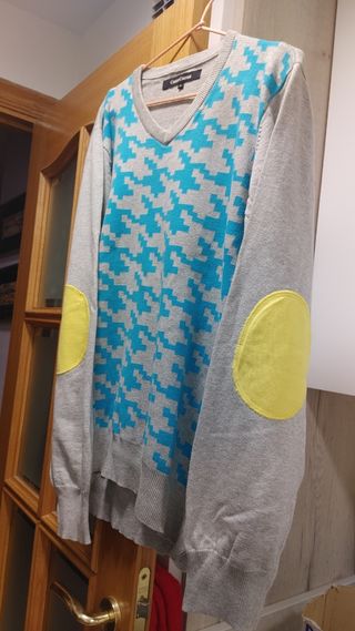 Jersey Contre Courant Gris y Azul Talla XL