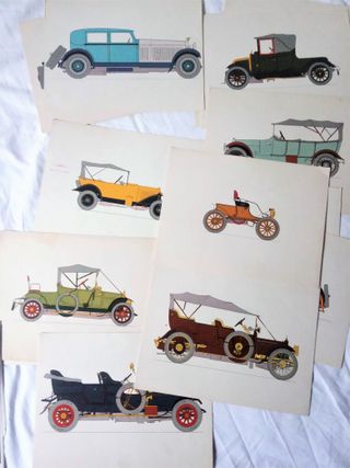 Láminas antiguas de coches clásicos