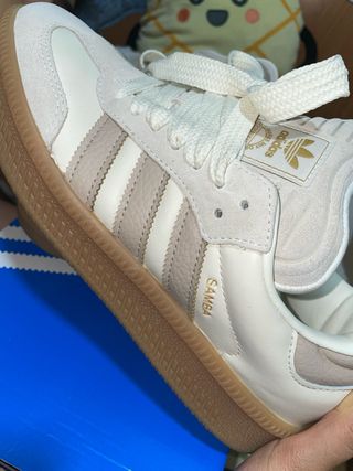 Zapatillas Adidas Samba Beige/Blanco