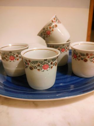 5 tazzine da caffè in porcellana